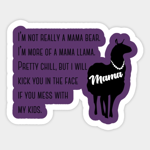 Mama Llama Sticker by Sketch_Freelance_Graphic_Design